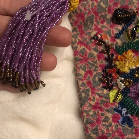 Anthropologie embellished initial J Clutch new - Picture 4 of 6